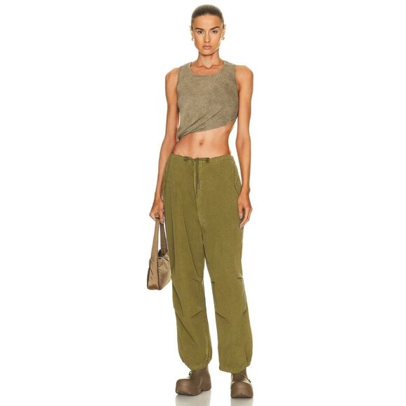 DARKPARK Blair Vintage Trousers in Military Green Large New Womens Baggy Pants - Picture 1 of 16